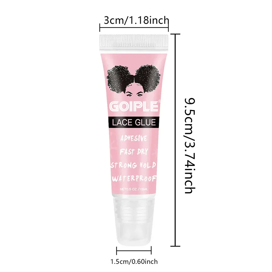 GOIPLE 15ml Wig Lace Glue Fast Dry Strong Hold Super Bonding Invisible Waterproof Adhesive For Wigs Synthetic Hair Bonding Glue