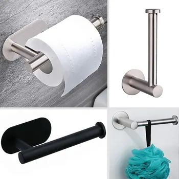 Kein Bohren Toilettenpapierhalter – Edelstahl Badrollen-Taschentuchspender, Servietten-Kleiderbügel und Aufbewahrungslösung für Küche und Bad