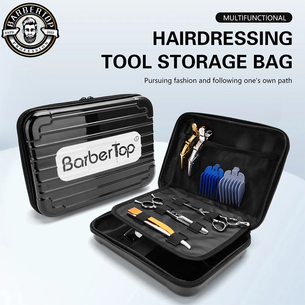 Speciality Barber Box Shockproof Hair Scissors Case Bag Barber Resistance Trimmer Suitcase Waterproof High-capacity Styling Tool itehil 160w solar panel foldable monocrystalline solar suitcase usb a qc charger ipx4 waterproof