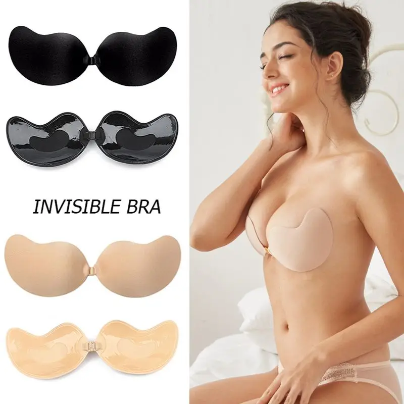 

2023 New Mango Silicone Bra Sexy Adhesive Bra Breast Stickers Push Up Invisible Breast Lift Tape Nipple Cover Pads Chest Paste