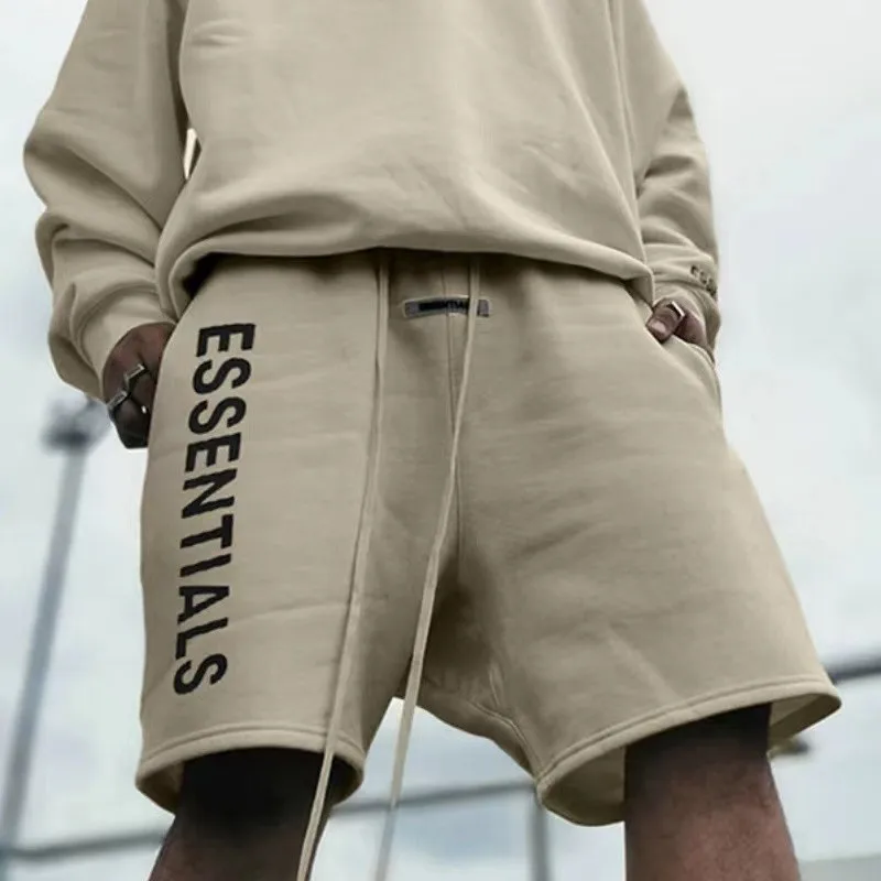 

ESSENTIALS Summer high street hip-hop style men's and women's couples cotton sports five-point pants shorts