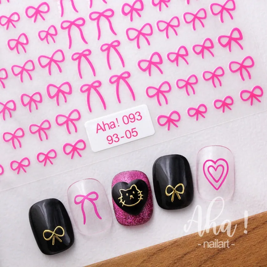 Nail Art Stickers Decals DIY Manicure Decoration 3D Small Bow Self-Adhesive