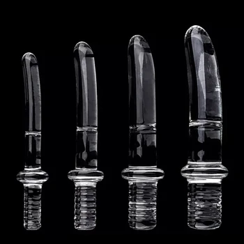 Glass Diameter16/20/25/30mm Big Crystal Handle Glass Dildo Realistic Artifical Dildo Anal Stimulation Sex Toys Dildos For Women 1