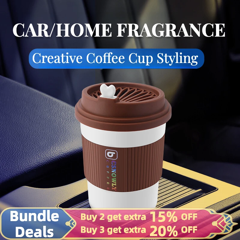 

Creative Coffee Cup Styling Car Gel Fragrance Long-Lasting And Rich Smell Dual Use Car&Home Perfume Cup Holder Decorations