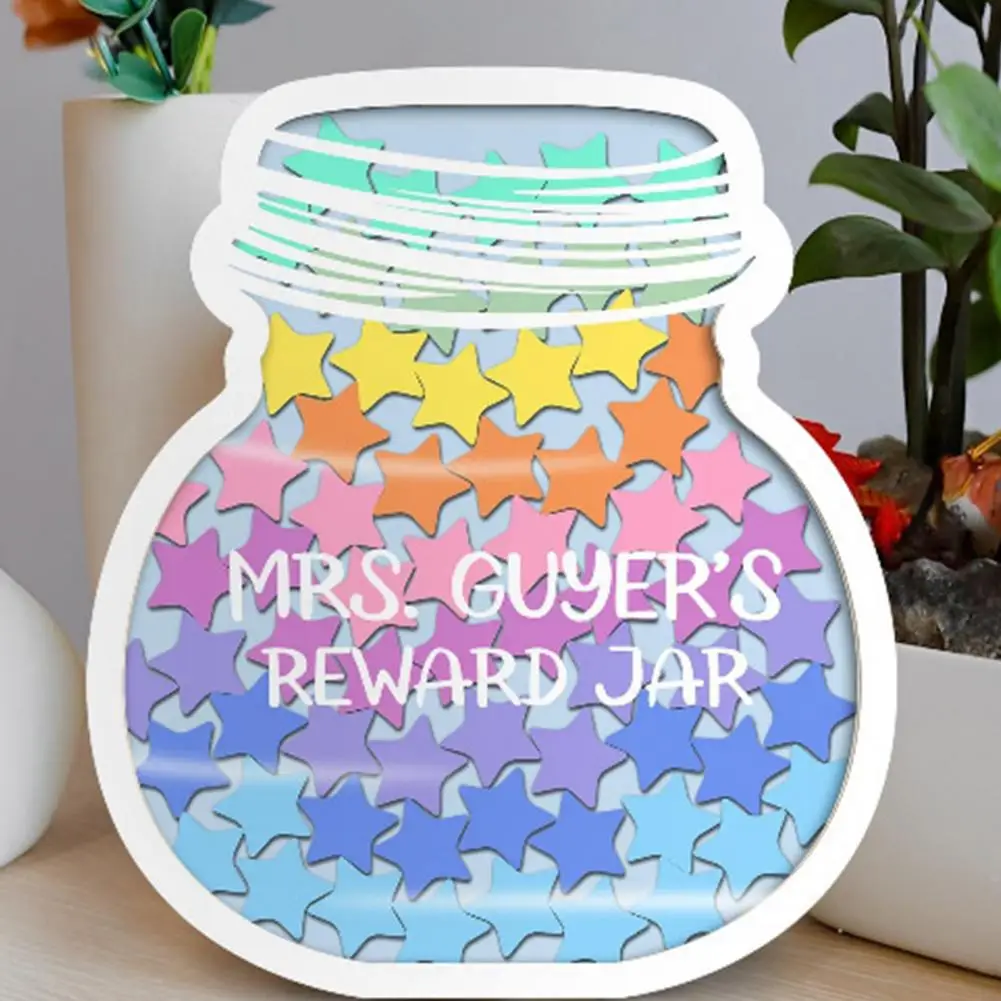 

High-quality Acrylic Reward Jar Colorful Magnetic Reward Jar for Children Fun Classroom Management Tool with Shapes for Children