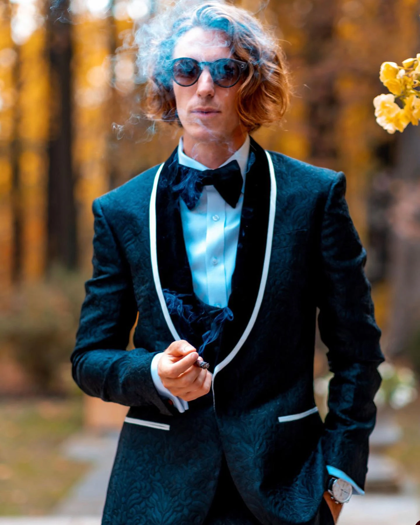Jacquard Men's Suits Tailored 3 Pieces Blazer Vest Pants One Button Sheer Lapel Velvet Wedding Luxury Custom Made Plus Size