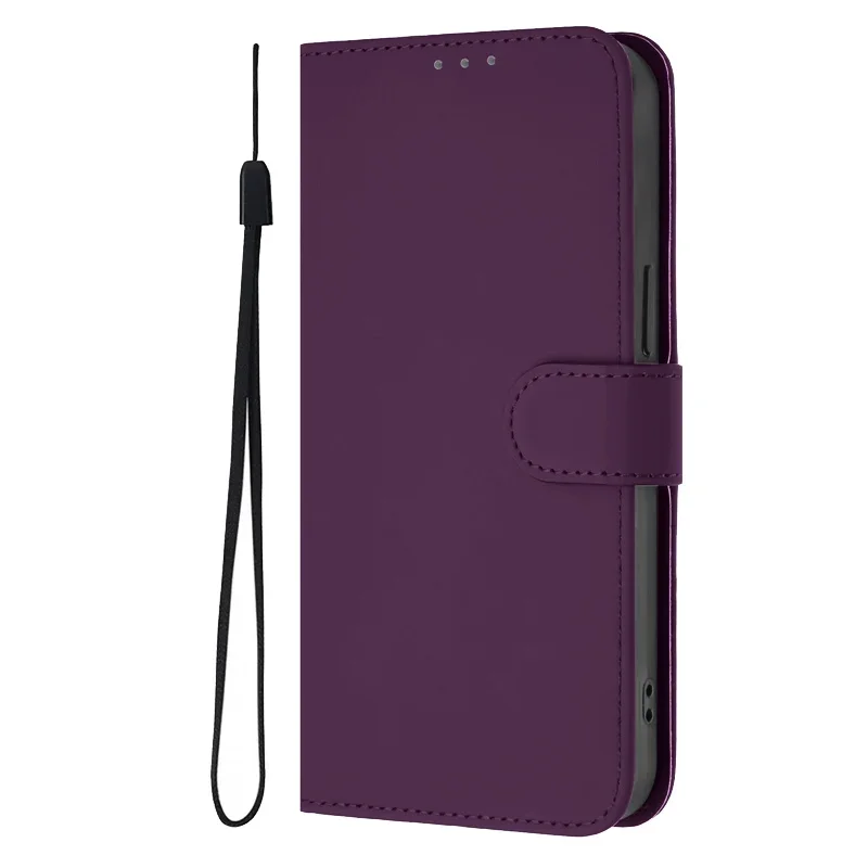 Leather Flip Wallet Case with Magnetic Closure and Card Holder