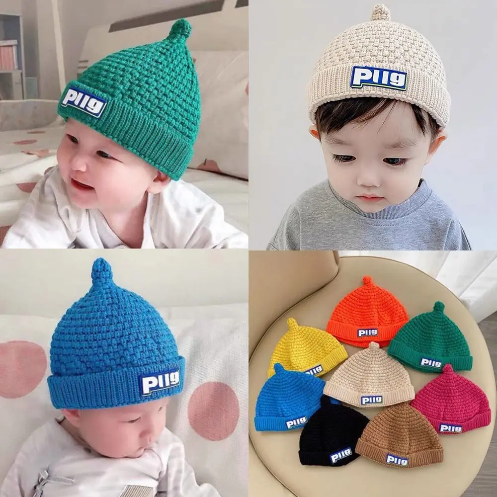 

Cartoon Infant Bonnet Accessories Soft Warm Baby Hat Autumn Winter Hats Kids Pacifier Cap Knitted Children Hat