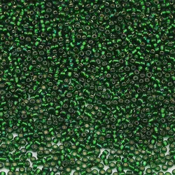 Vibrant Glass Seed Beads for Jewelry Making and Crafts - 18g/lot (Deep Green)