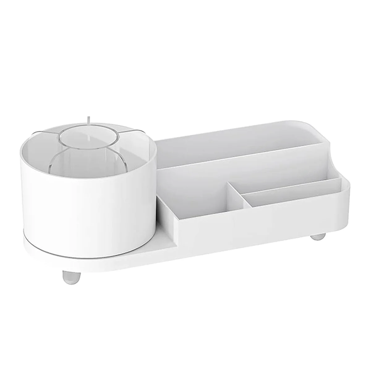 

Large Capacity Makeup Brush Organizer for Vanity 360° Rotating Cosmetic Display Case Make Up Brushes Cup for Cosmetics-A