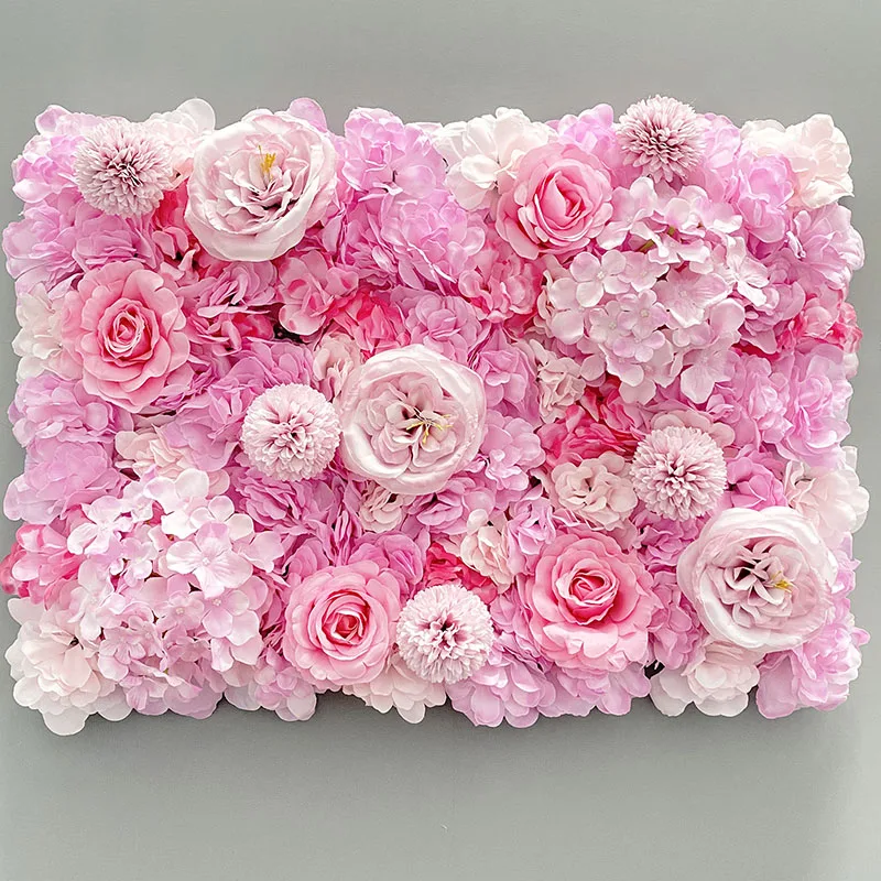 Artificial Silk Hydrangea Rose Flower Wall Panel Wedding Background Multi-style 