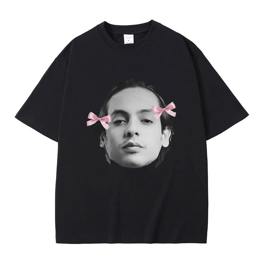 

Singer Natanael Cano Face Print T-shirt Men's Hip Hop Oversized T Shirts Unisex Funny Clothes Oversized Tees Male Hip Hop Tshirt