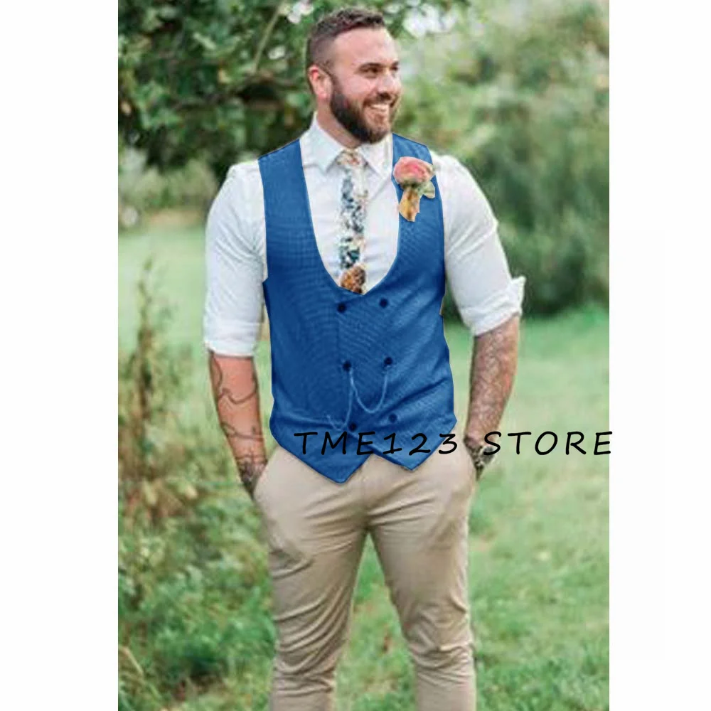 Men's Serge V-Neck Single Breasted Wedding Vest Suit Jackets Formal Man Ambo Gothic Chaleco Male Vests Elegant Suits Waistcoat