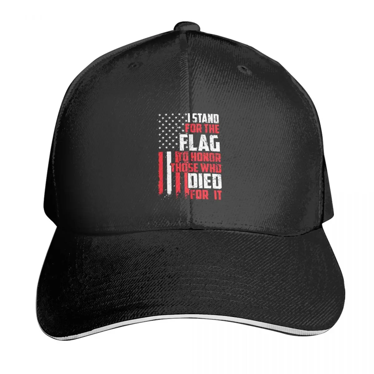 

I Stand For The Flag To Honor Those Who Died For It Casquette, Polyester Cap Retro Practical For Daily