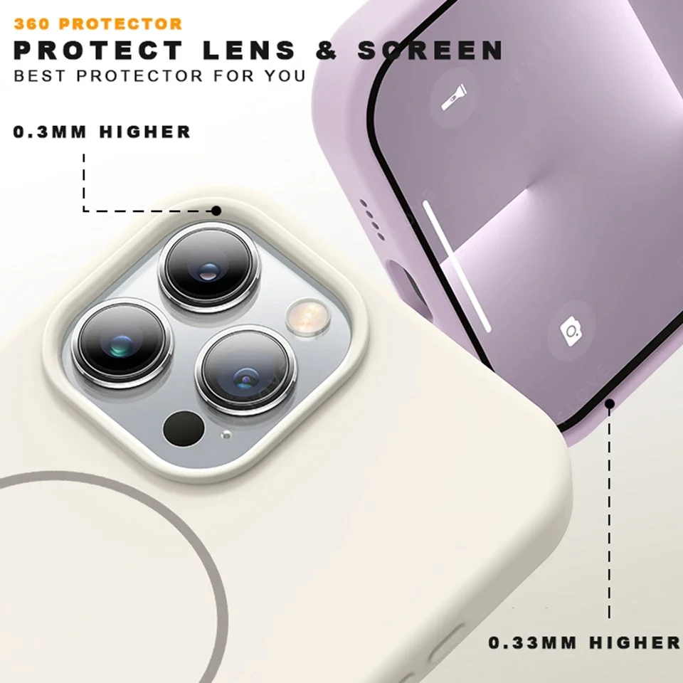 New Magnetic Lanyard Phone Case For iPhone 15 14 16 Plus 11 12 13 16 Pro Max Magsafe Liquid Silicone Strap Protector Soft Cover 5