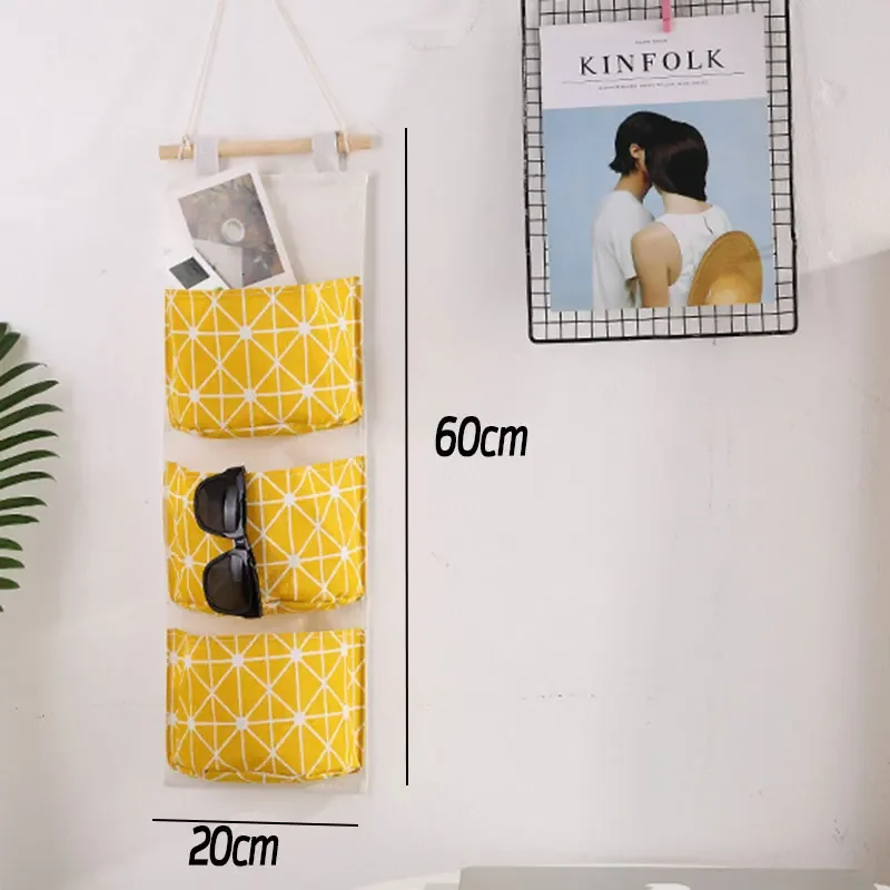 Hanging Storage Organizer Hanging Storage Bag Wall Mounted Organizer 3 Pockets Waterproof