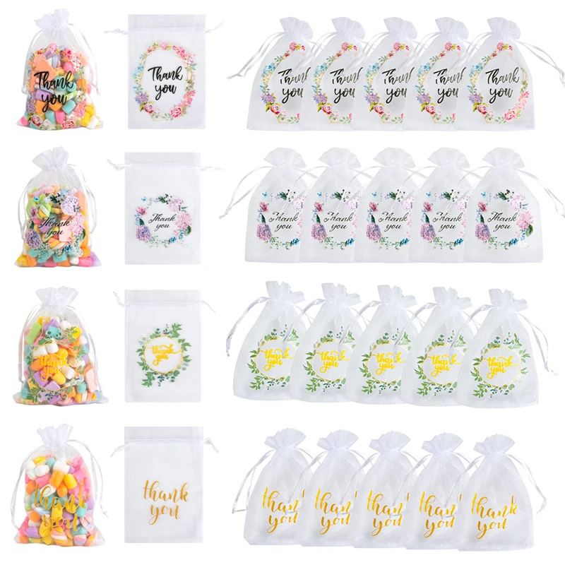 100 Sacchetti Regalo In Organza Multicolore Con Coulisse - 11x16 Cm - Per Bomboniere E Gioielli - 5