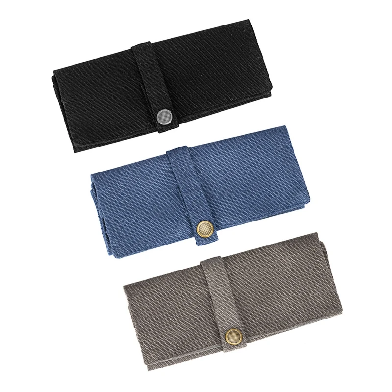Washable Watch Storage Bag Travel Watch Protective Cover 5 Slot Buckle Fixed Anti-Slide Bag for Jewelry Storage