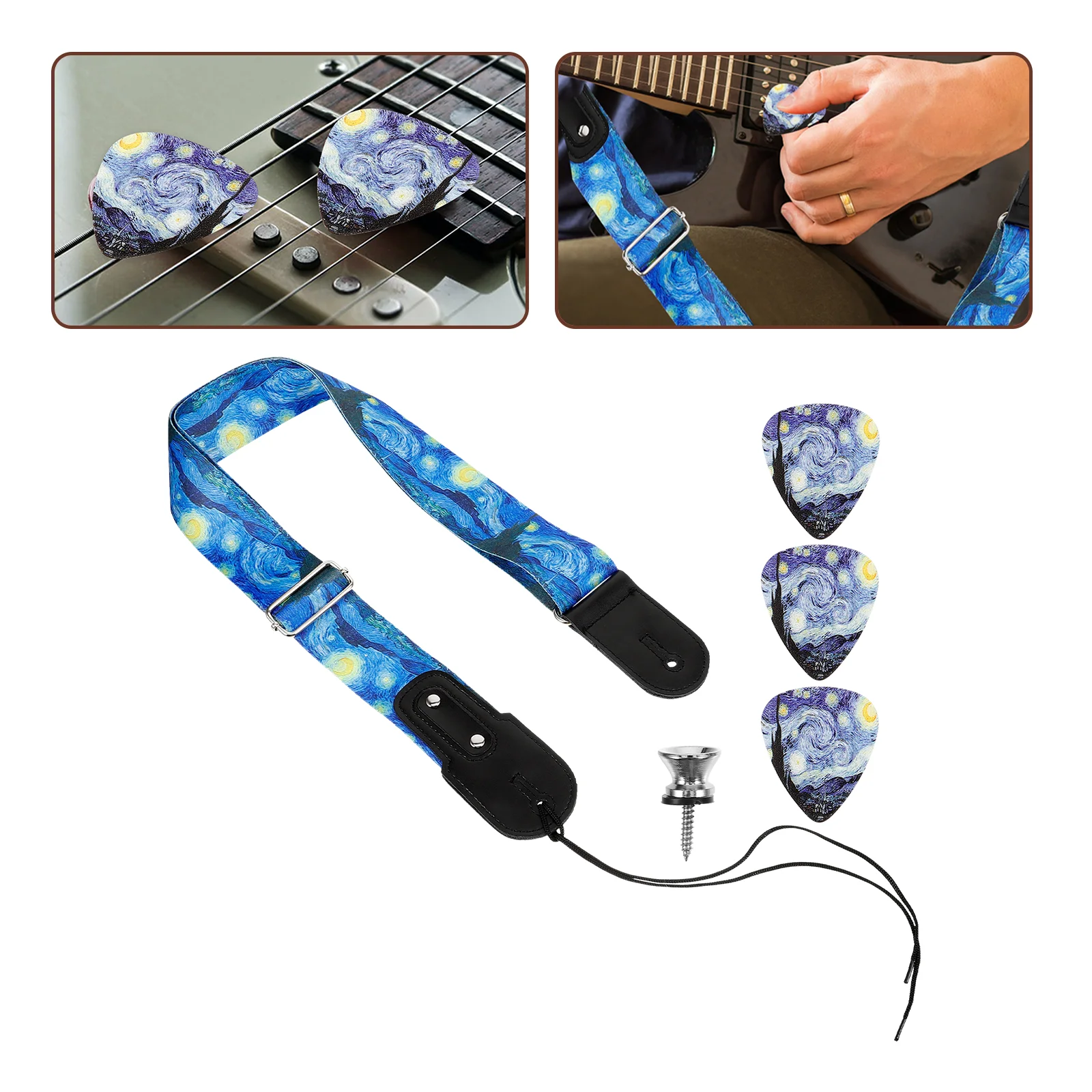 

Guitar Strap Bass Folk Decorative Ukulele Accoustic Ballad Classical