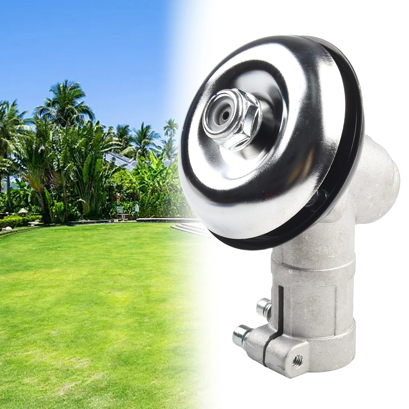 Grass Trimmer Head Aluminum Trimmer Head Trimmer Gearbox Head Strimmer Gearhead 24mm 7 Teeth Lawn Mower Trimmer Brush Cutter Strimmer Gear Head Gearbox Tools