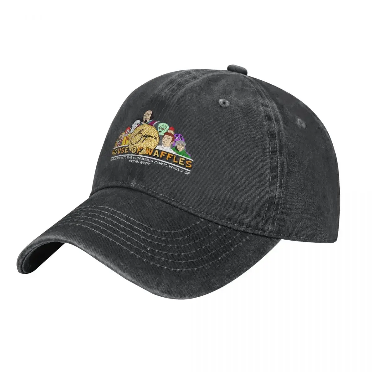 

House Of Waffles - Main Character Logo Cowboy Hat Military Cap Man custom Hat Women's Beach Outlet 2024 Men's