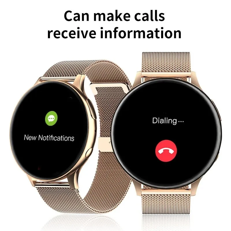 For Samsung Bluetooth Call Smart Watch Women Custom Dials Smartwatch Waterproof Music Watches HD Full Touch Bracelet Clock 2024 2