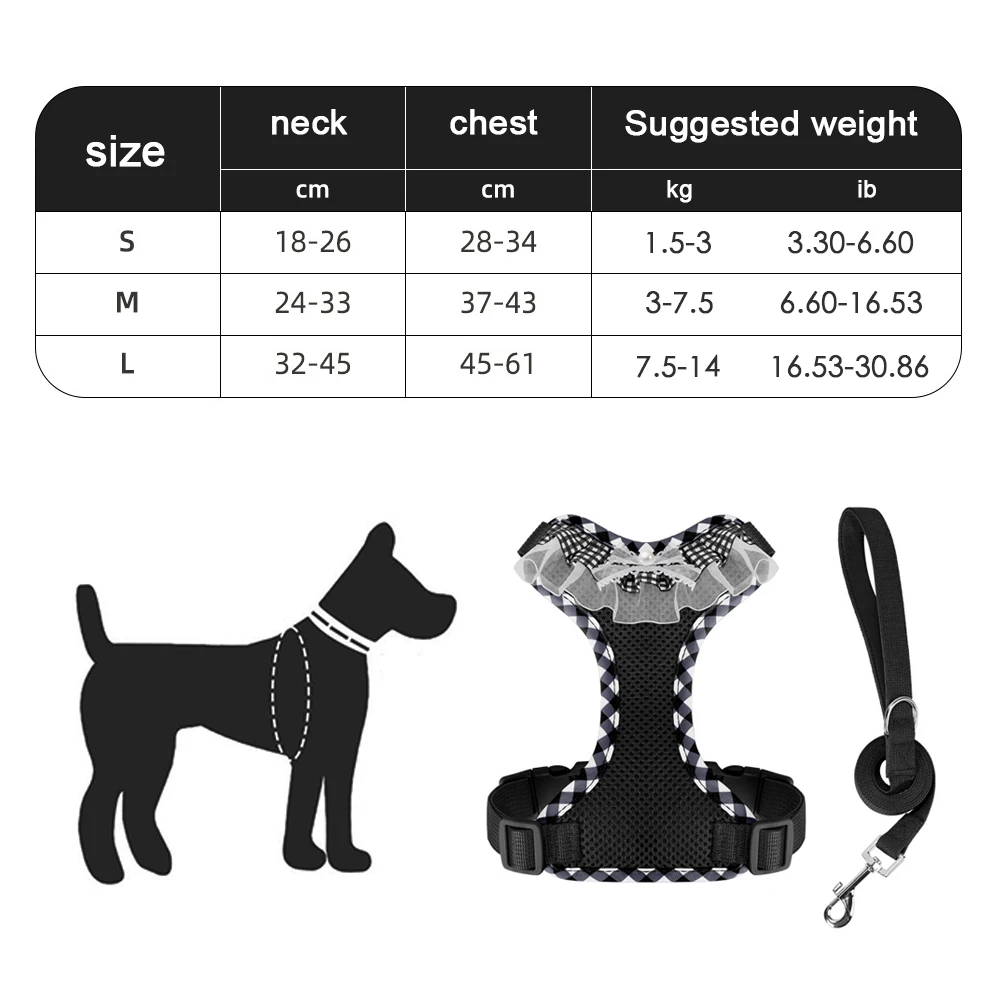 Breathable No-pull Dog Harness And Leash Set For Small Medium Dogs_voghion.com