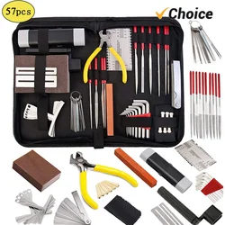 Comprehensive Guitar and Ukulele Maintenance Tool Kit with Carry Bag (57PCS)