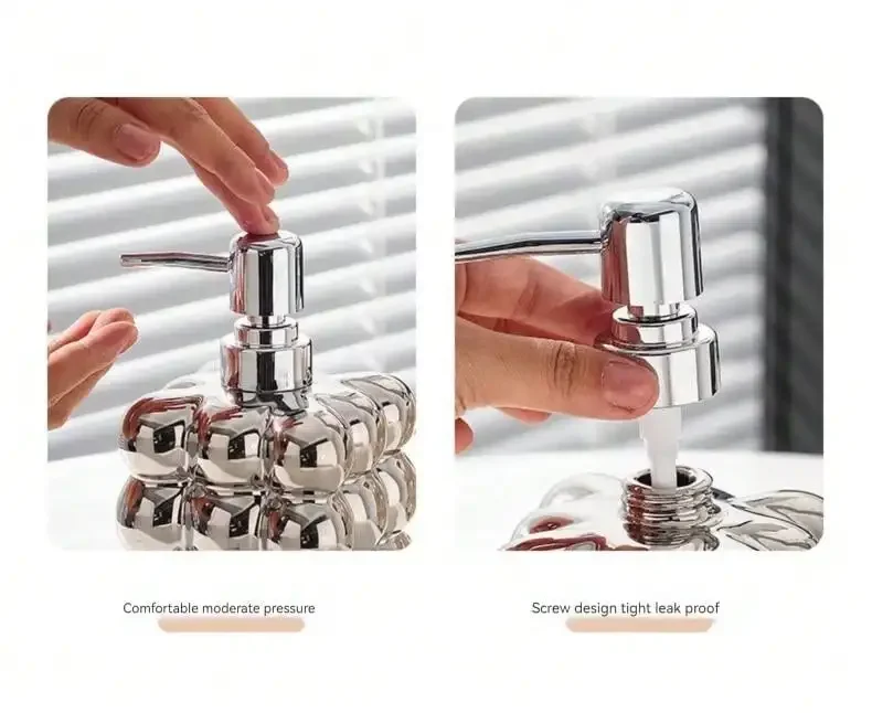 Creative Press Type Ceramics Lotion Bottle Home Use Bathroom Toilet Shampoo Shower gel Hand sanitizer Bottling bottle Dispenser