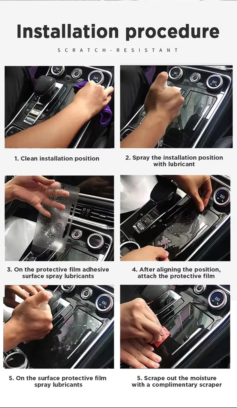 TPU-Innenraumfolie für Hyundai Sonata 2024 2025 2026 Mittelkonsolen-Bildschirmschutzfolie Kratzfester Reparatur-Klarsichtaufkleber – Detail 7