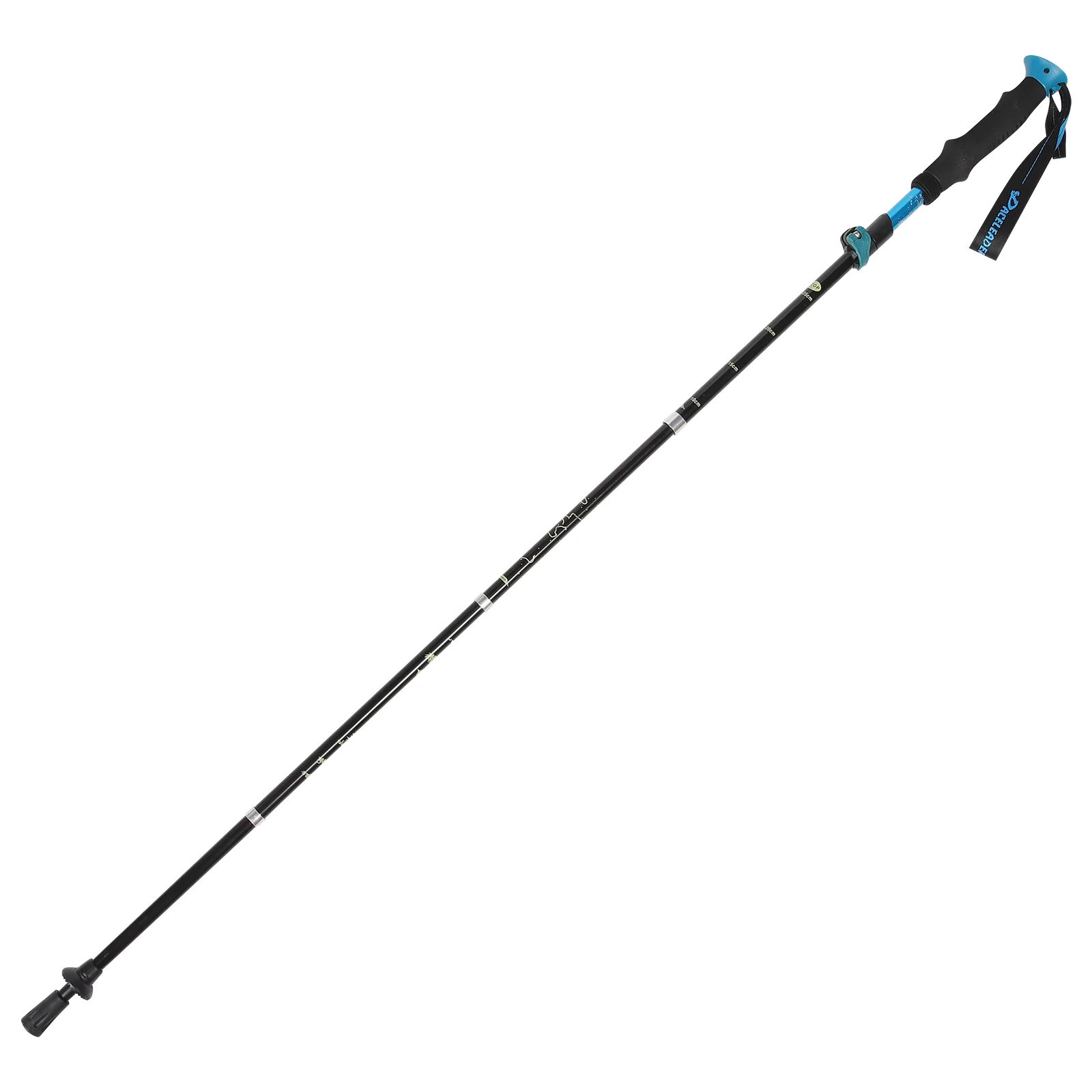 Portable 5 Sections Folding Trekking Pole Aluminum Alloy Walking Stick Adjustable Cane For Camping Elderly Anti Slip Design Non