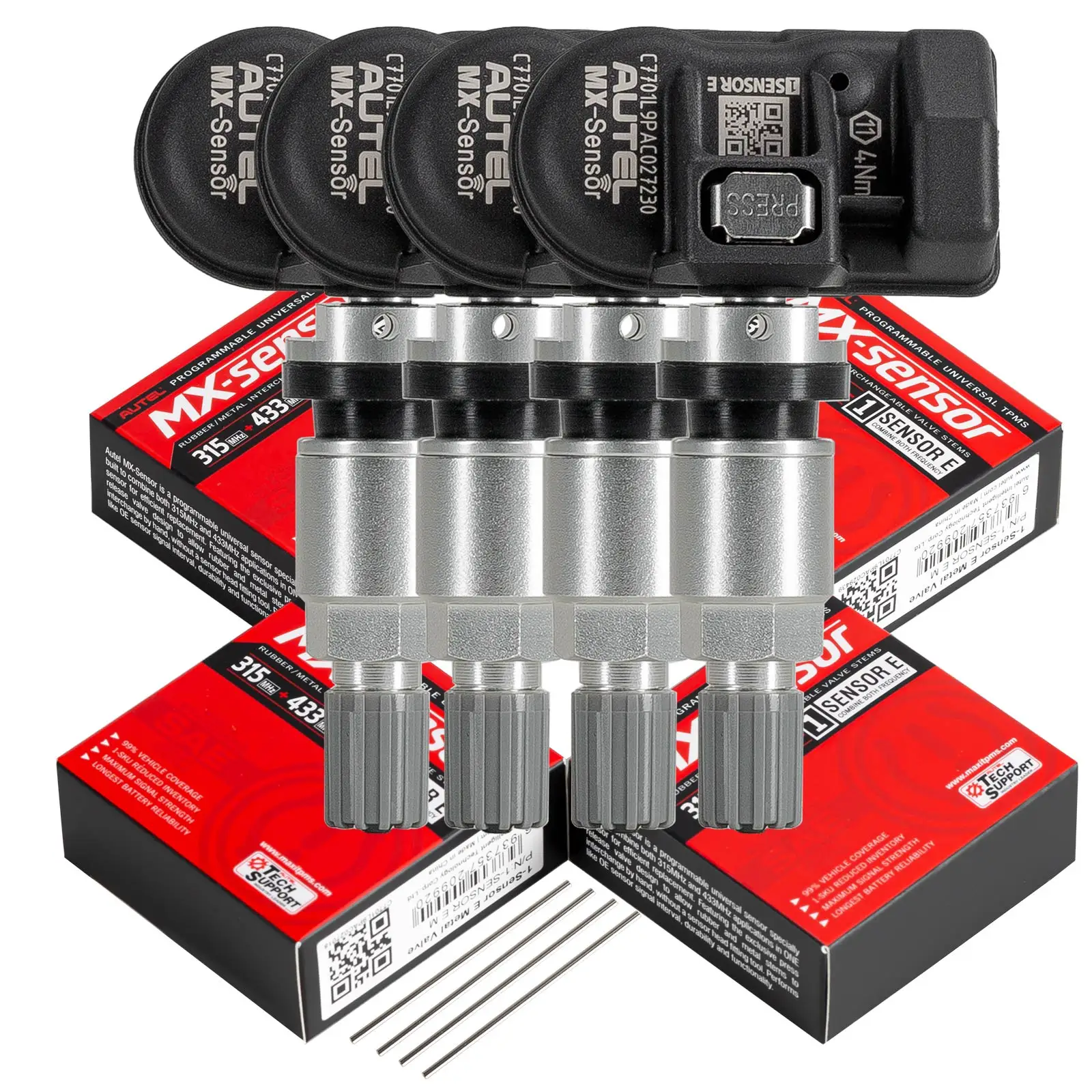Autel MX , α׷   Ÿ̾ з ͸ ý, 2 in 1 TPMS , 433MHZ, 315MHZ, 4PCs