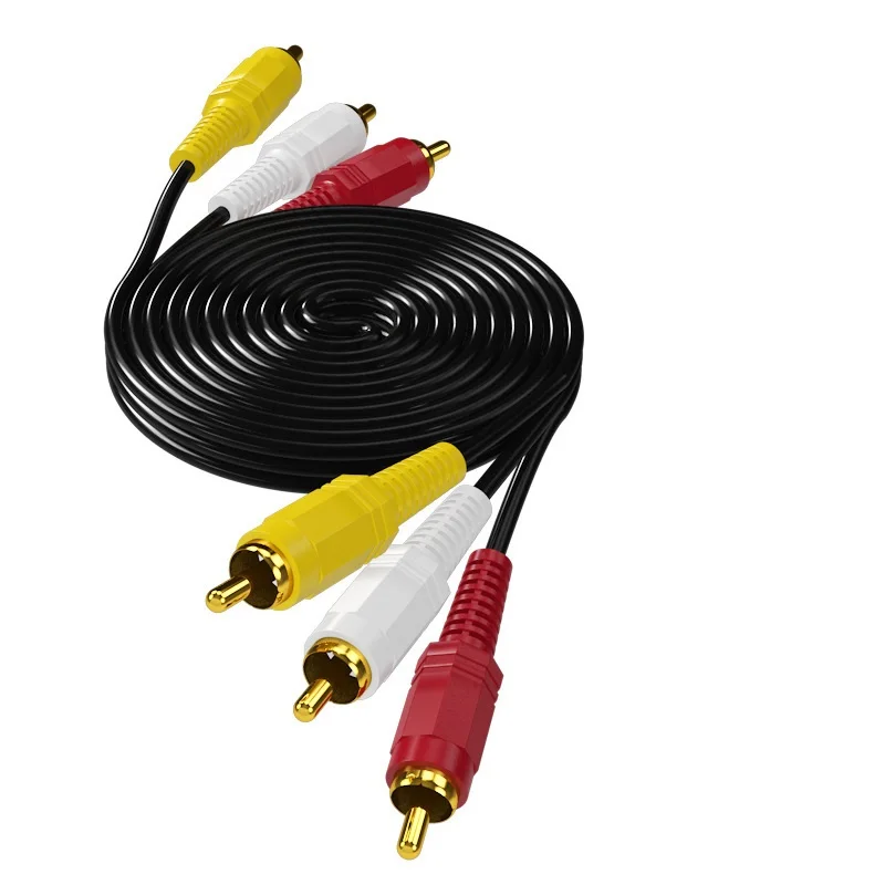 High-Quality Composite Audio Video RCA Cable - Male to Male Plugs for Enhanced Sound and Visuals