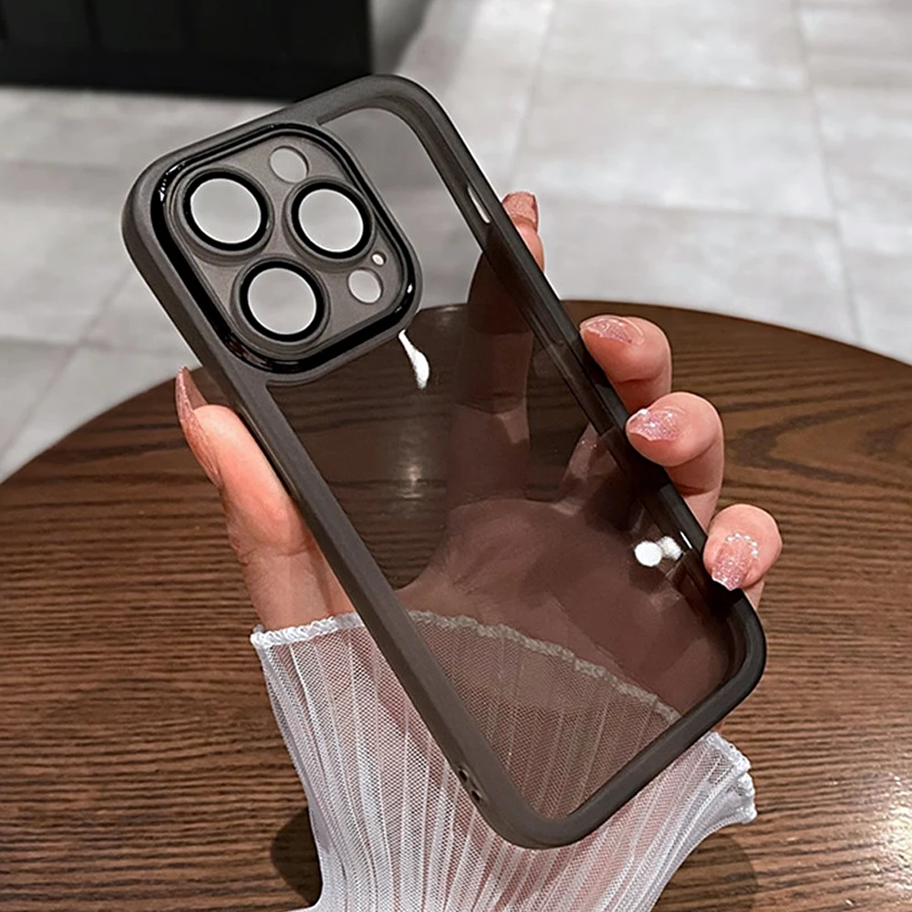 Premium Soft Silicone Transparent Phone Case with Camera Protection