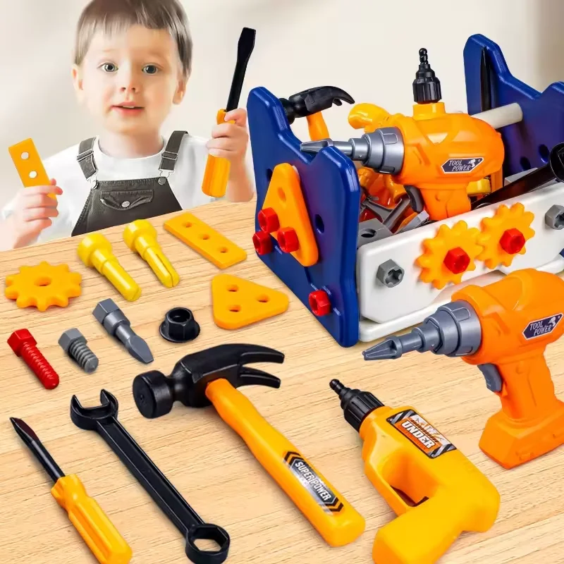 40/41stk Tool Set Pretend Tools Kit Kids Play Repair Simulation Plastic Construction Toys with Screwdrivers for Toddler Boy Girl 2