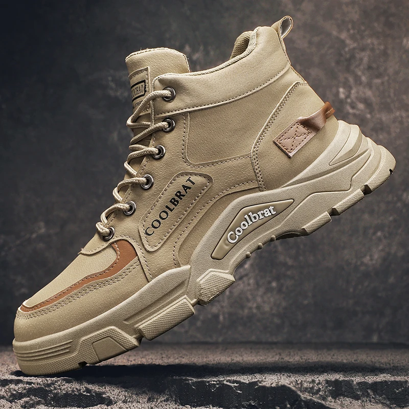 Labor Protection Men's Shoes Autumn Construction Site Work Anti Slip Wear-Resistant Sports Leisure Mountain Climbing