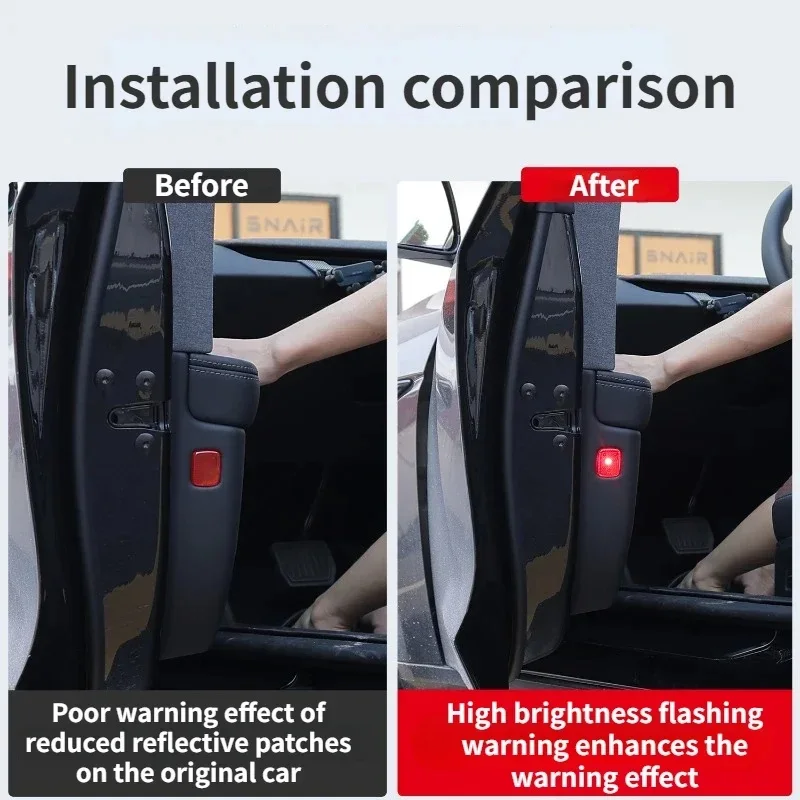 For Tesla Model Y & Model 3 2020-2025 Car Door Warning Light Strong Flashing Lig