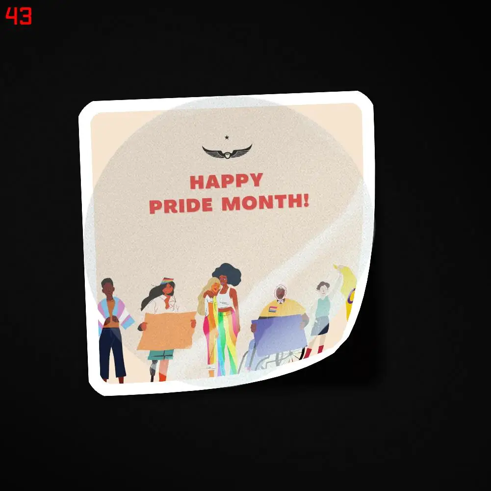 

PRIDE MONTH 00043 Sticker for Laptop Decor Bedroom Car Cute Cartoon Art Fashionable Public Suitcase