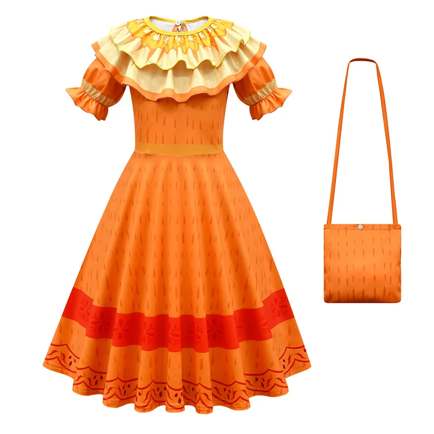 Pepa Madrigal Encanto Abiti Ragazza Principessa Abito Mirabel Costumi Di Halloween Per Bambini Cameriera Vestito Encanto Cosplay Anime Carnevale