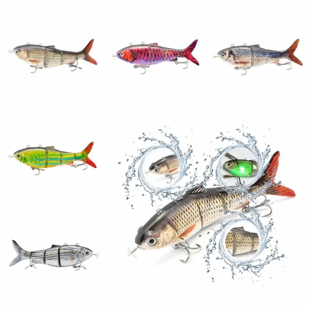 

Bionic Fish электрическая приманка, воблеры, автоматическое плавание, 3D плавающая приманка, жесткая приманка для рыбной ловли, многосоставная искусственная приманка, набор рыболовных приманок