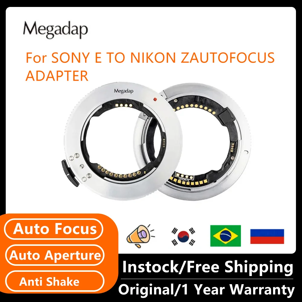 Gabale Megadap Etz21 Pro Auto Focus Lens Mount Adapter Ring Apertura Automatica Anello Anti Shake Per Obiettivo Sony Fe Per Fotocamera Nikon Z