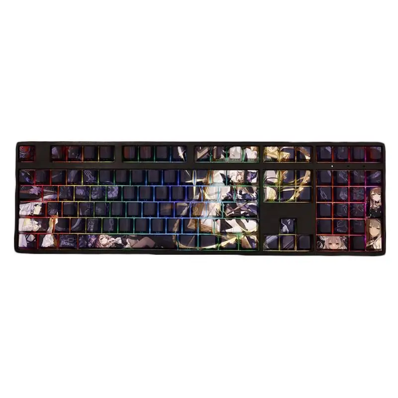 Anime Honkai Star Rail The Herta Key Caps Cosplay Requisiten PBT 108, Tastenkappen, Tischdekoration, Anime-Liebhaber, Tastatur-Zubehör – Detail 4