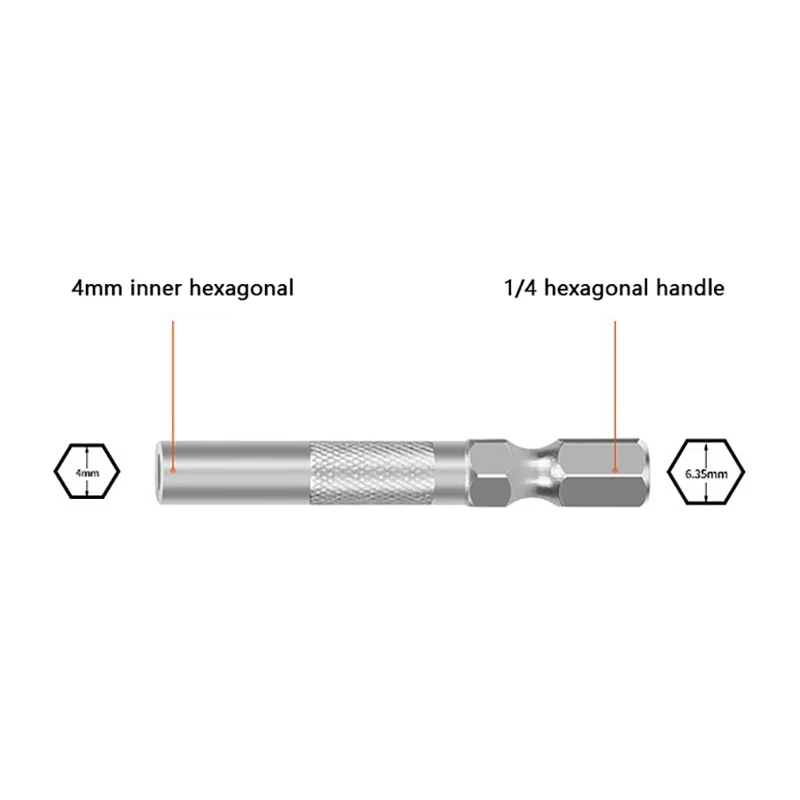 Hex Shank 6.35mm To 4mm Insert Bit Adapter Electric Screwdriver Socket Holder Micro Bit Adapter Magnetic Holder Tools 2pcs screwdriver bit adapter