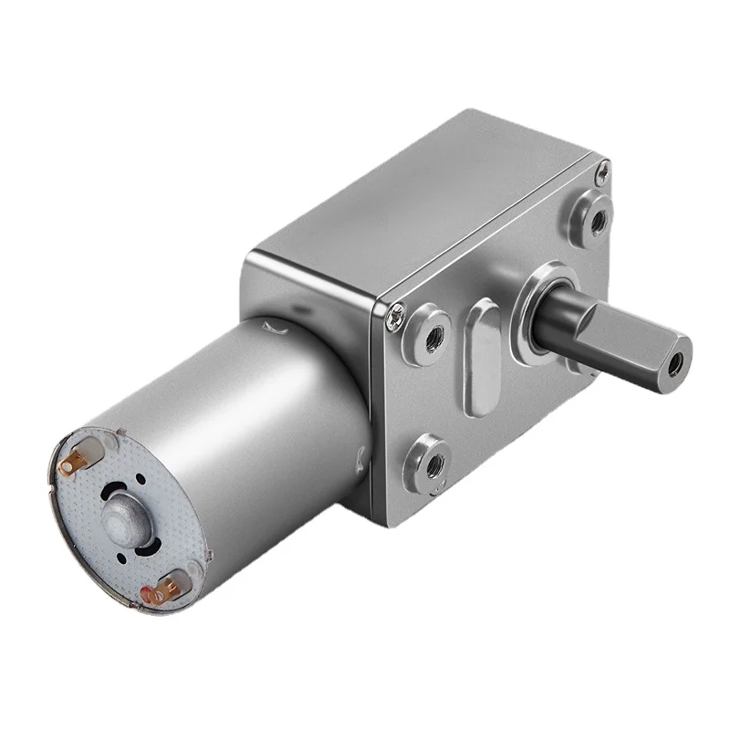 DC 12V JGY-370 Volt 100RPM High Torque Turbine DC Worm Gear Reducer ...