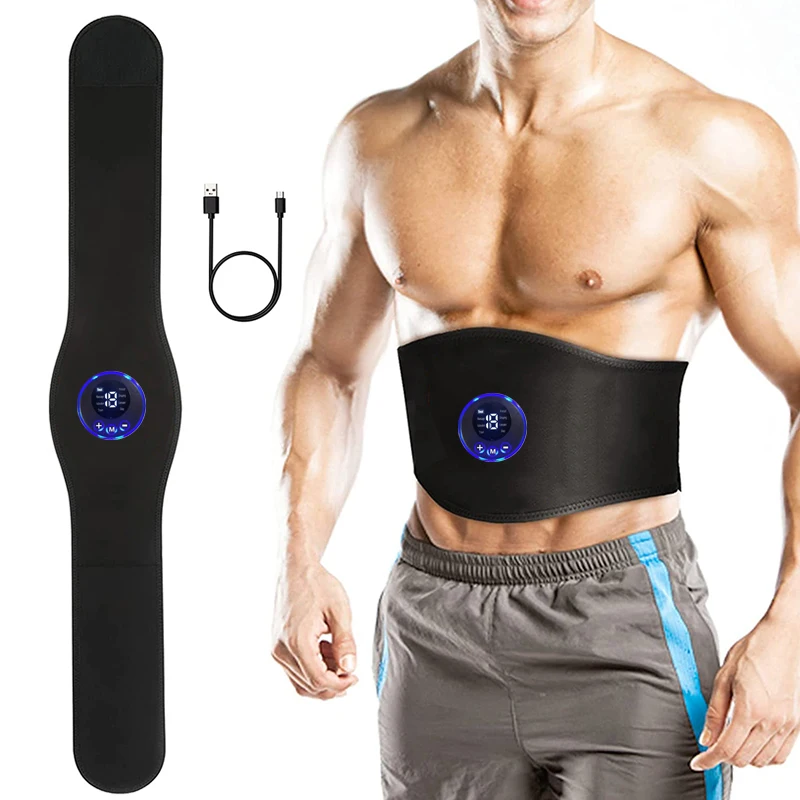 

EMS Electric Abdominal Muscle Stimulator Body Slimming Belt Waist Band Smart Abdomen Abs Trainer Fitness Lose Weight Fat Burn