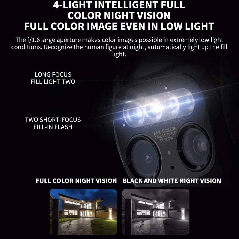 Nuova telecamera esterna Xiaomi CW700S 2.5K CCTV visione notturna a colori WiFi 4 milioni di pixel IP66 Smart Home versione cinese - immagine 3