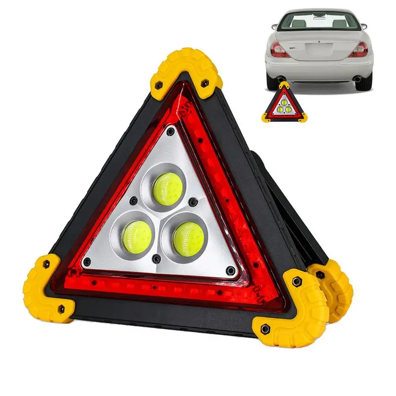 

Led Warning Triangle Quick Charge Foldable Waterproof Triangles Lights Portable Bright & Eye-Catching Lightweight Safety Sign