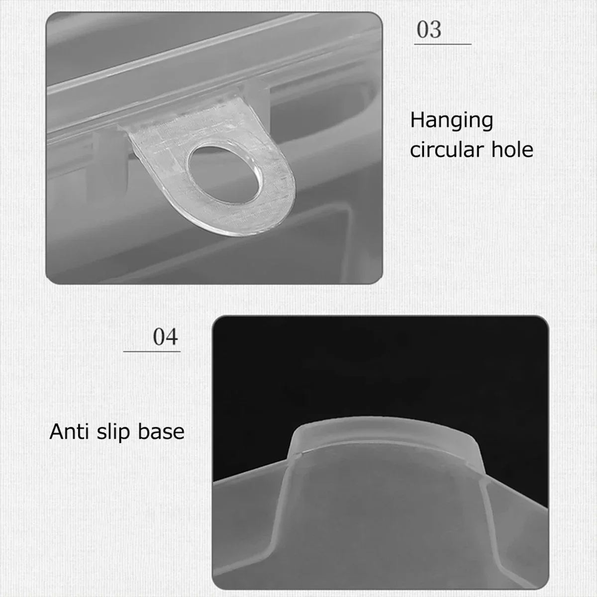 Description Picture 4 of item3/4/8 Grid Outdoor Camping Egg Carton Shockproof with Egg Tray Kitchenware Portable Transparent Storage Box with Lid Sealed