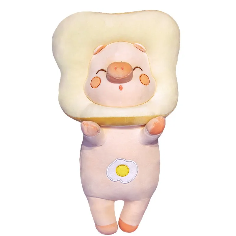 

Hot Fluffy Toast Pig Plush Toy Stuffed Animal Food Bread Piggy Doll Bedroom Pillow Cushion Kawaii Present Kids Birthday Gift
