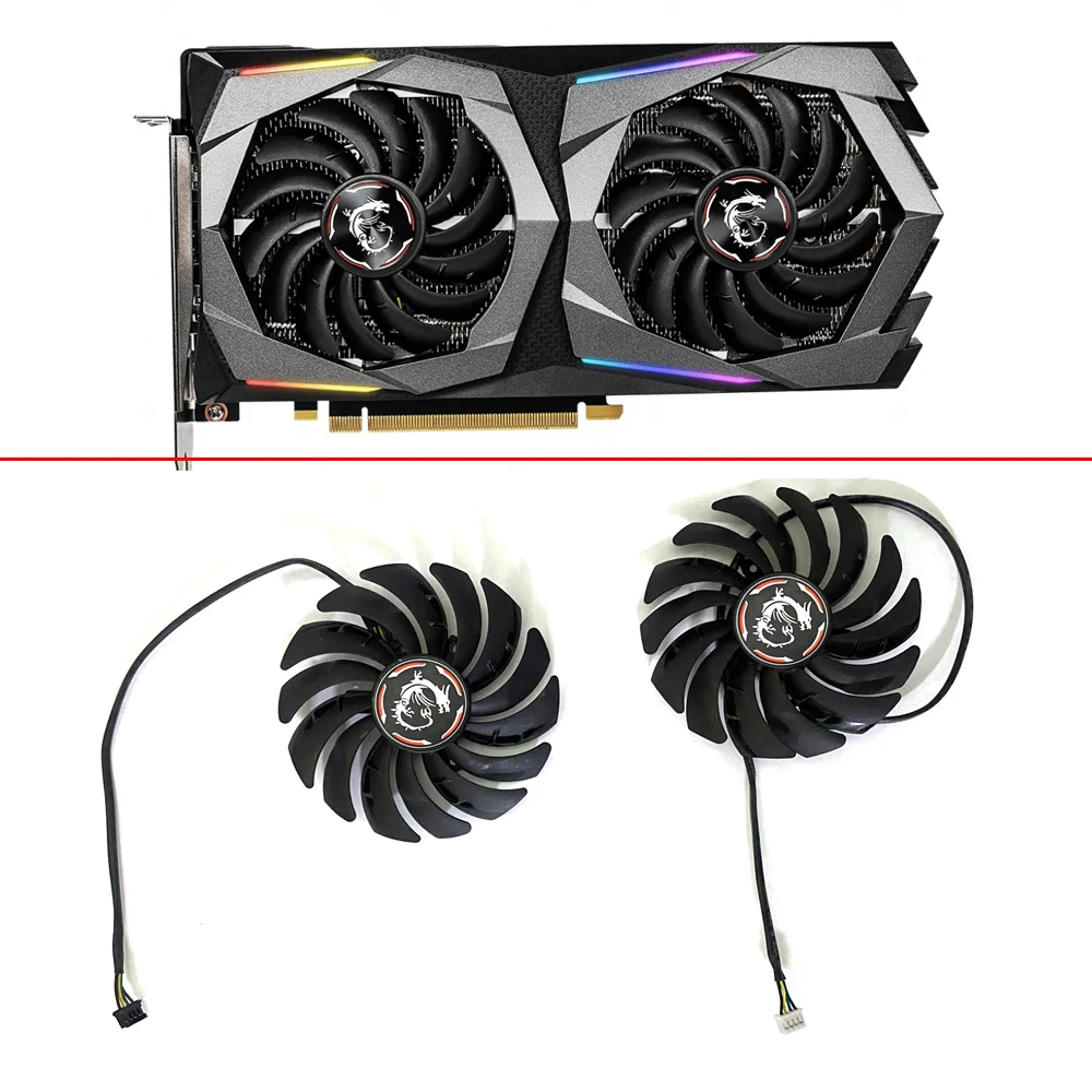 

NEW 95MM 4PIN Cooling Fan For GeForce MSI RTX 2070 GAMING Z Video Card Fan PLD10010S12HH